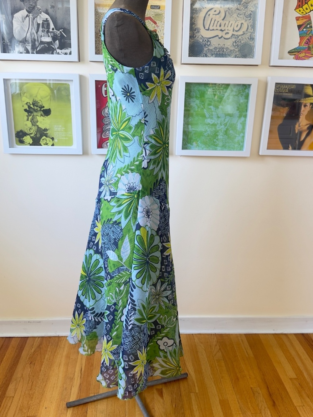 Vintage 90s Sheer Floral Maxi Dress | Resortcore Boho Summer - Picture 4 of 9